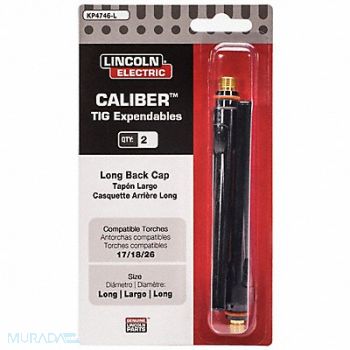 LINCOLN ELECTRIC LINCOLN TIG Welding Long Back Cap, 61UZ97