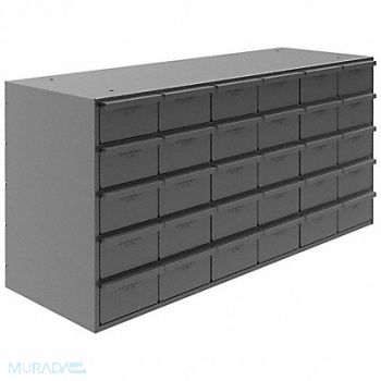 DURHAM MFG Bin Cab 30GrayDrwr Gry 17.75 H GrayDrwr, 1XHK1