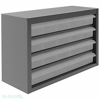 DURHAM MFG Bin Cab 20GrayDrwr Gray 12 H GrayDrwr, 31TT92