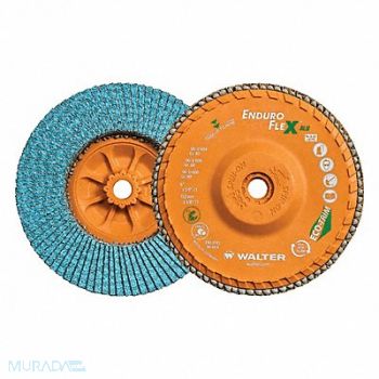 WALTER SURFACE TECHNOLOGIES Flap Disc Aluminum 6 dia 10 200 RPM, 804CH9