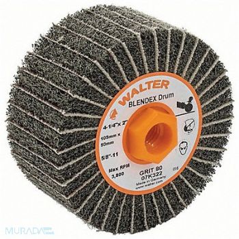 WALTER SURFACE TECHNOLOGIES Finishing Drum Silicon Carbide 4 1/4 dia, 801WD2
