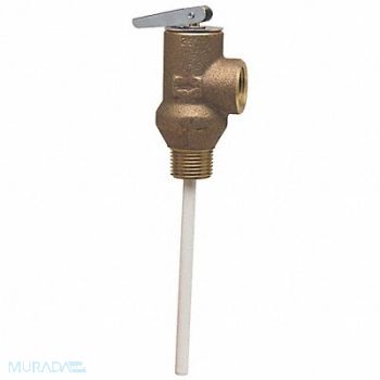 WATTS Temperature Pressure Relief Valve Bronze, 794JP4