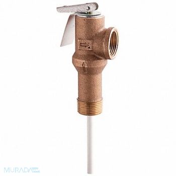 WATTS Temperature Pressure Relief Valve Bronze, 794JR1