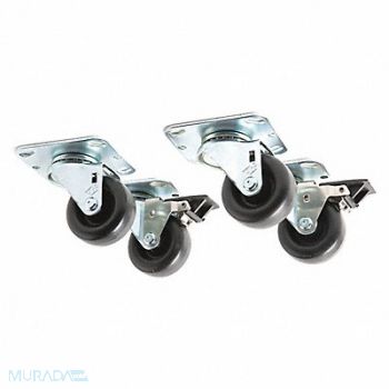 PORTACOOL Caster Kit Metal and Plastic PK 4, 54ZV17