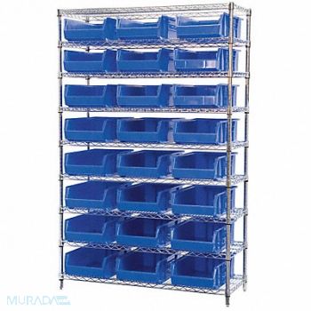 AKRO-MILS D5362 Bin Shlvng 18inx74inx48in Blue, 10A054