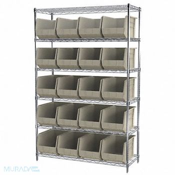 AKRO-MILS D5366 Bin Shlvng 18inx74inx48in Stone, 10A127