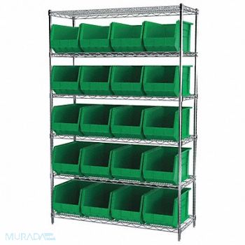 AKRO-MILS D5366 Bin Shlvng 18inx74inx48in Gray, 10A130