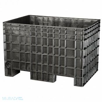 BUCKHORN J0555 Bulk Container Black Solid, 10A142
