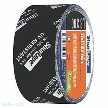SHURTAPE Film Tape 1 7/8inx60 yd Black 2.85 mil, 10A411