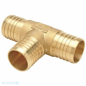 ZURN PEX Tee Brass 1 x 1 x 1/2 Tube PEX, 48UH67