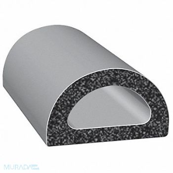 TRIM LOK INC Rubber Seal D-Section 0.38 In W 100 Ft, 10G539