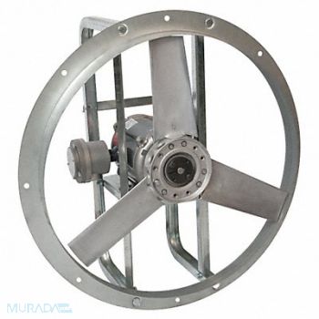 DAYTON Rng ExhstFn 24In Bl Alumnm 208-230/460V, 10E018