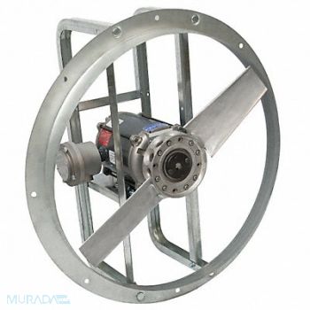 DAYTON Rng ExhstFn 24In Bl Alum 208-230/460V, 10E019