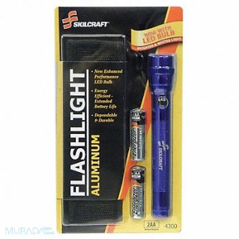 ABILITY ONE Handheld Flashlight Aluminum Blue 60lm, 10E713