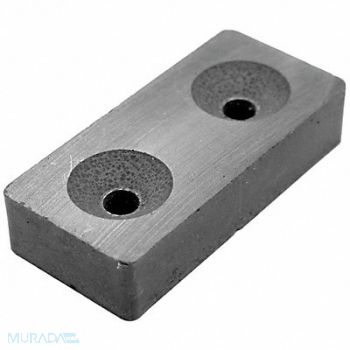 GRAINGER APPROVED Block Magnet 2 holes 3 lb Pull, 10E793