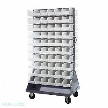 QUANTUM STORAGE SYSTEMS Mobile Louvered Flor Rack 25inx72inx36in, 10E960