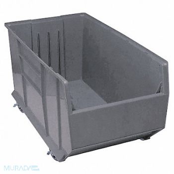 QUANTUM STORAGE SYSTEMS G7023 Mobile Bin Gray Polypropylene 17 1/2 in, 10E966