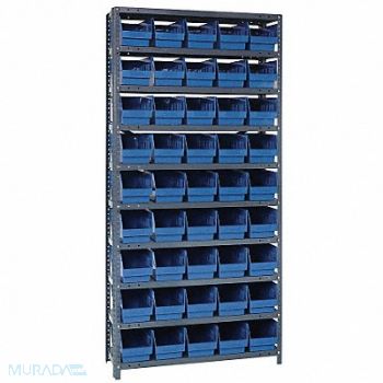 QUANTUM STORAGE SYSTEMS G6987 Bin Shlvng 12inx75inx36in Blue, 10E970