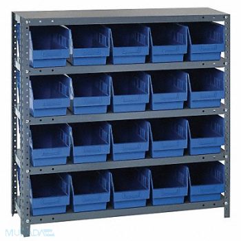 QUANTUM STORAGE SYSTEMS G6991 Bin Shlvng 18inx39inx36in Blue, 10E982