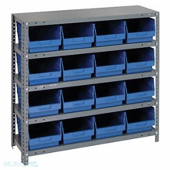 QUANTUM STORAGE SYSTEMS G6984 Bin Shlvng 12inx39inx36in Blue, 10E975