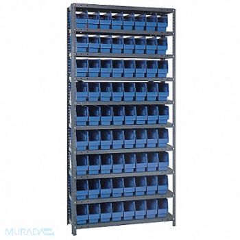 QUANTUM STORAGE SYSTEMS G6994 Bin Shlvng 18inx75inx36in Blue, 10E977