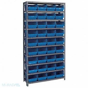 QUANTUM STORAGE SYSTEMS G6996 Bin Shlvng 18inx75inx36in Blue, 10E979