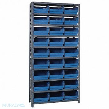QUANTUM STORAGE SYSTEMS G6997 Bin Shlvng 18inx75inx36in Blue, 10E980
