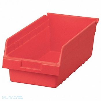 AKRO-MILS D5435 Shelf Bin Red Plastic 6 in, 10F113