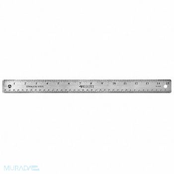 WESTCOTT Ruler 15 Inch Stainless Steel, 10F264