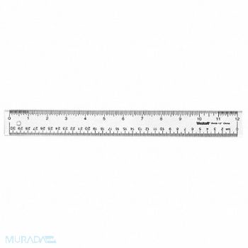 WESTCOTT Ruler 12 Inch Clear Acrylic, 10F266