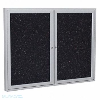 GHENT Enclosed Bulletin Board Rubber 36 x48, 10F283