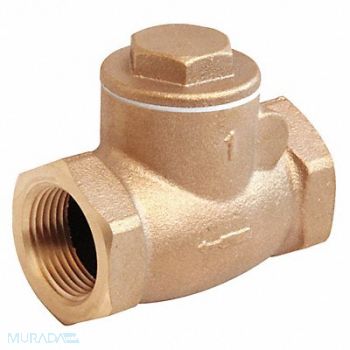 GRAINGER APPROVED Swing Check Valve Bronze 2 FNPT, 10F306