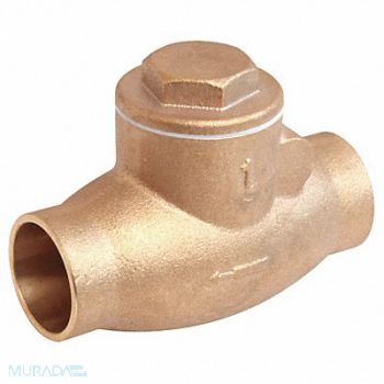 GRAINGER APPROVED Swing Check Valve Bronze 3 Sweat, 10F321