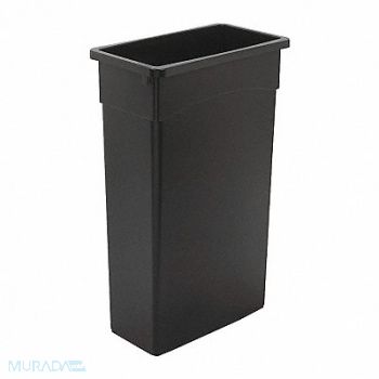 TOUGH GUY Trash Can Rectangular 23 gal Black, 10F625