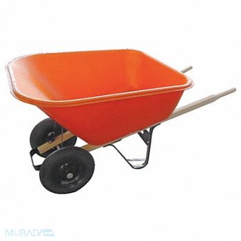WESTWARD Wheelbarrow Poly 8 cu ft Pneumatic, 10G165