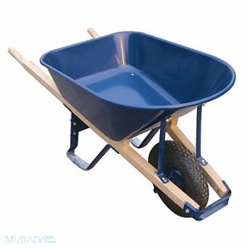 WESTWARD Wheelbarrow Steel 6 cu ft Pneumatic, 10G166