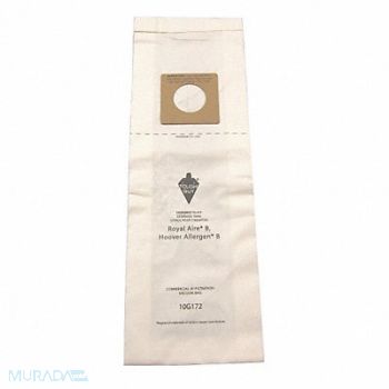 TOUGH GUY Vacuum Bag Paper 2-Ply Reusable PK10, 10G172