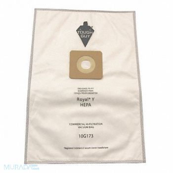 TOUGH GUY Vacuum Bag Cloth 5-Ply Non Reusable PK10, 10G173