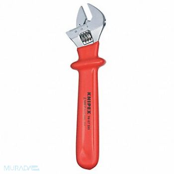 KNIPEX Adj. Wrench Plastic Dipped Chrome 10, 10G263