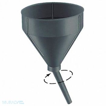 FUNNEL KING Drum Funnel Black PE Unthreaded, 10G583