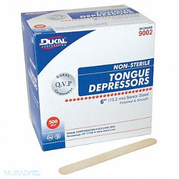 UNIMED MIDWEST INC Tongue Depressor NonSterile 6In PK500, 10G839