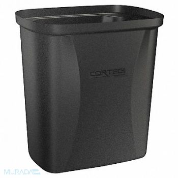CORTECH Trash Can 2-1/2 gal Black, 10G845
