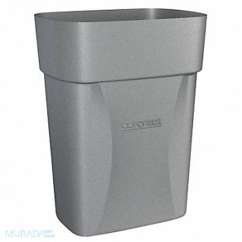 CORTECH Trash Can 3-1/2 gal Gray, 10G847