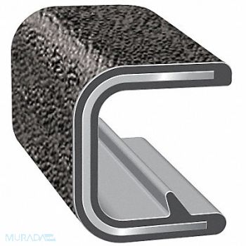 TRIM LOK INC Edge Trim Alum Clip 0.23 In W 25 Ft, 10H787