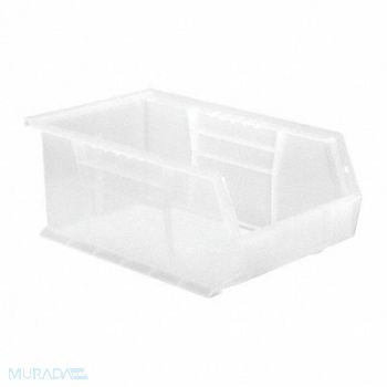 QUANTUM STORAGE SYSTEMS Hang and Stack Bin Clear PP 6 in, 10H846