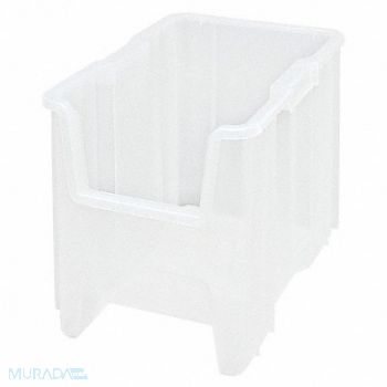 QUANTUM STORAGE SYSTEMS Bin Clear Polypropylene 12 1/2 in, 10H855