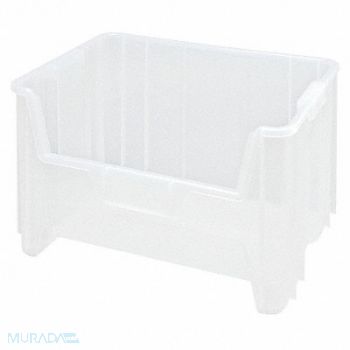 QUANTUM STORAGE SYSTEMS Bin Clear Polypropylene 12 7/16 in, 10H856