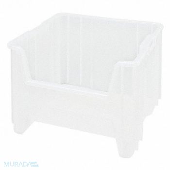 QUANTUM STORAGE SYSTEMS Bin Clear Polypropylene 12 1/2 in, 10H857