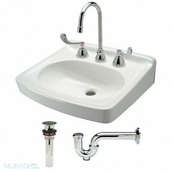 ZURN Lav Sink Oval 15-1/4in x 10-3/4in x7in, 46CD71