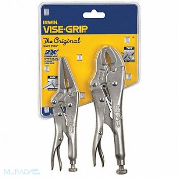 IRWIN VISE-GRIP Locking Plier Sets Plain Grip 2 Pcs, 10J864